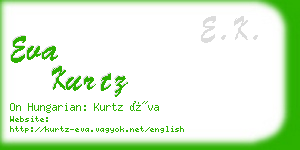eva kurtz business card